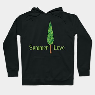 Summer Love - Lush Green Tree Illustration GC-106-01 Hoodie